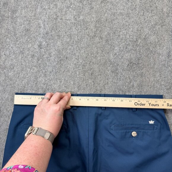 Peter Millar Salem Performance Golf Shorts Men 36 Dark Blue 9" Classic Fit - Picture 11 of 16